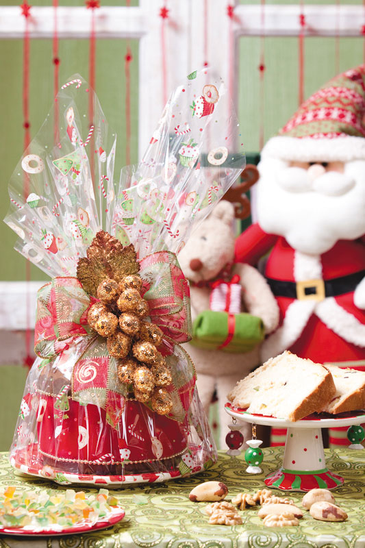 Embalagem especial para o panetone de Natal