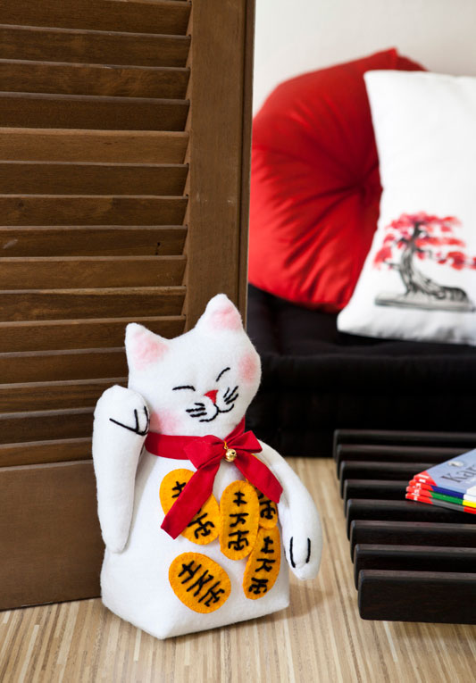 Manekineko de feltro