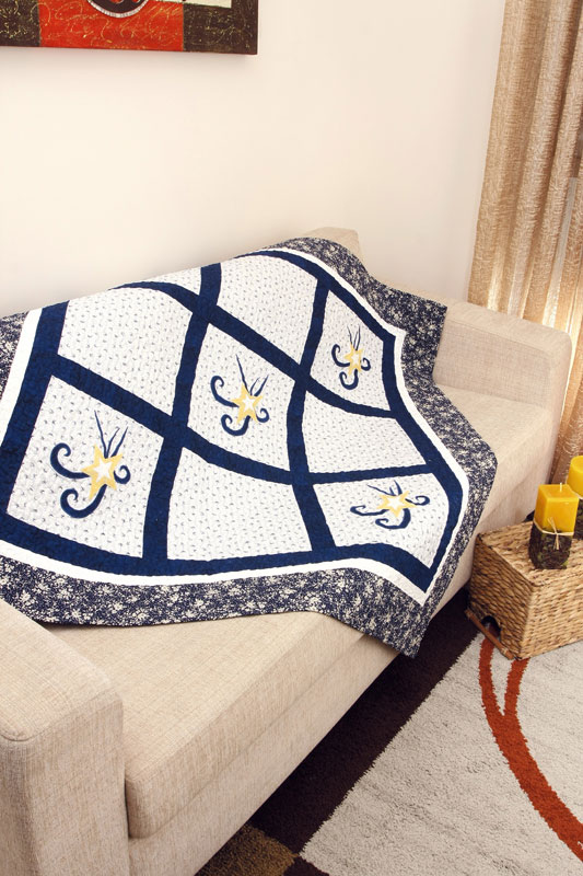 Manta para sofá de patchwork. Renove o lar com artesanato
