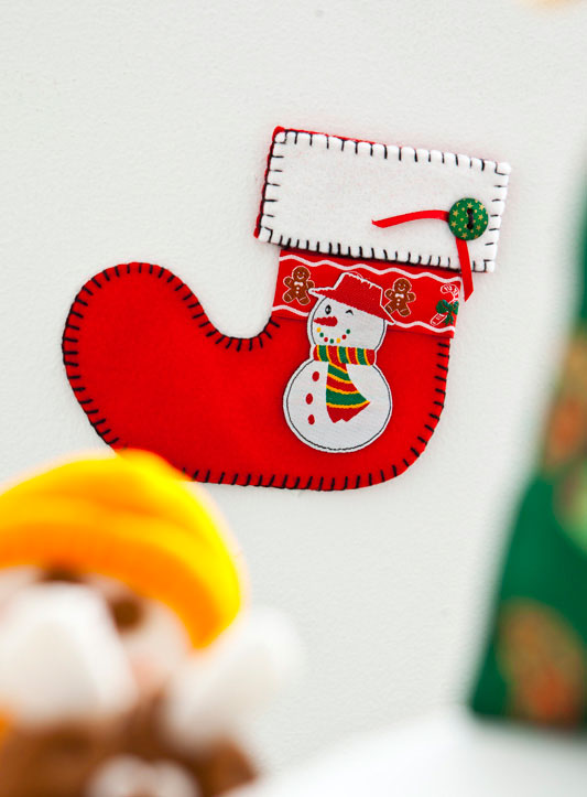 Garanta presentes com a bota do Papai Noel em feltro