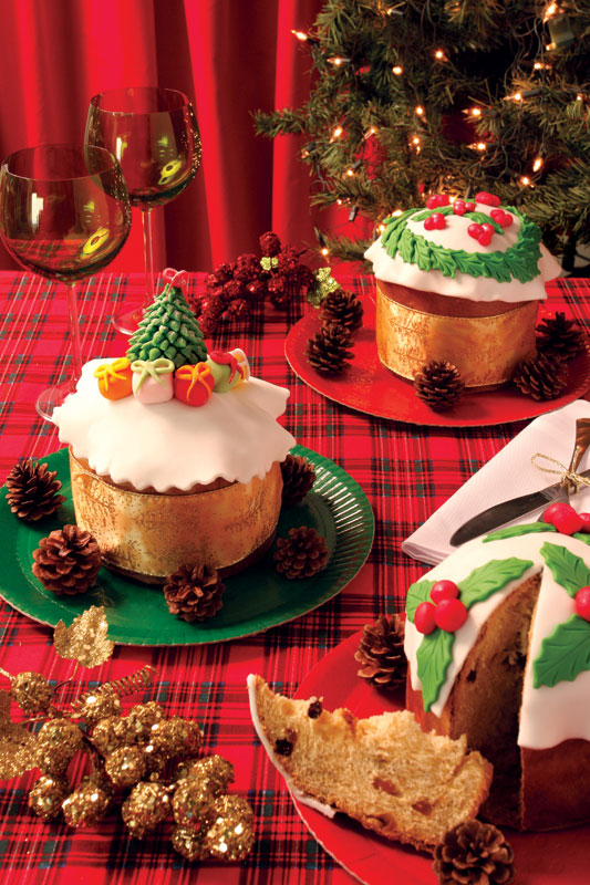 Panetone com decoração especial de pasta americana