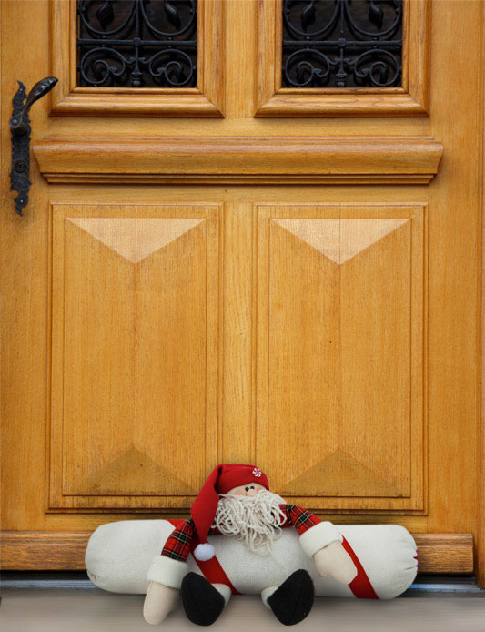 Peso de porta com boneco de Papai Noel