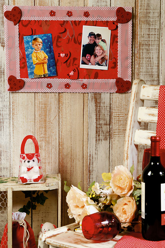 Mural de fotos com scrap