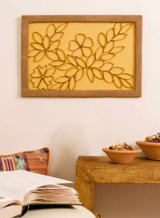 Quadro com rolinhos de papel higiênico