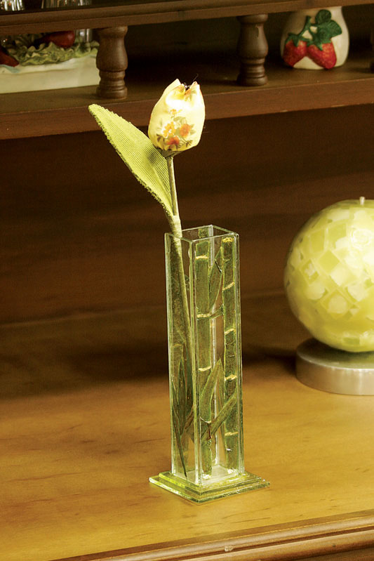 Vaso com découpage