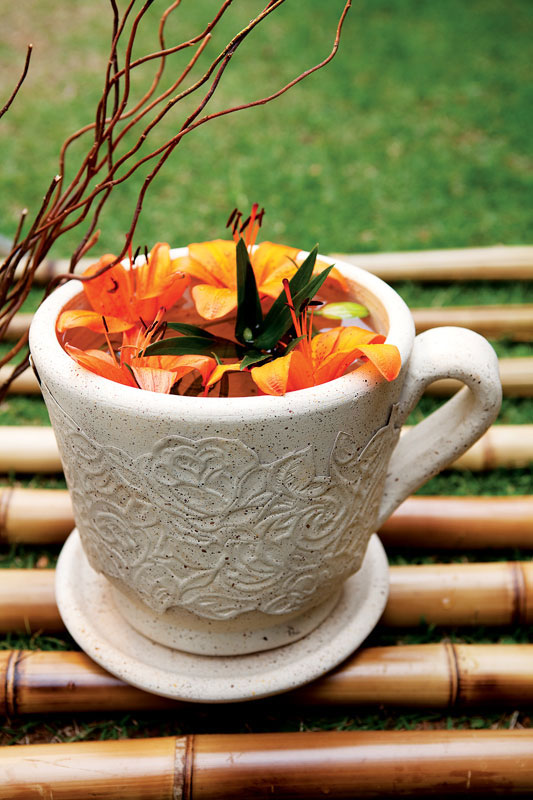 Découpage em vaso