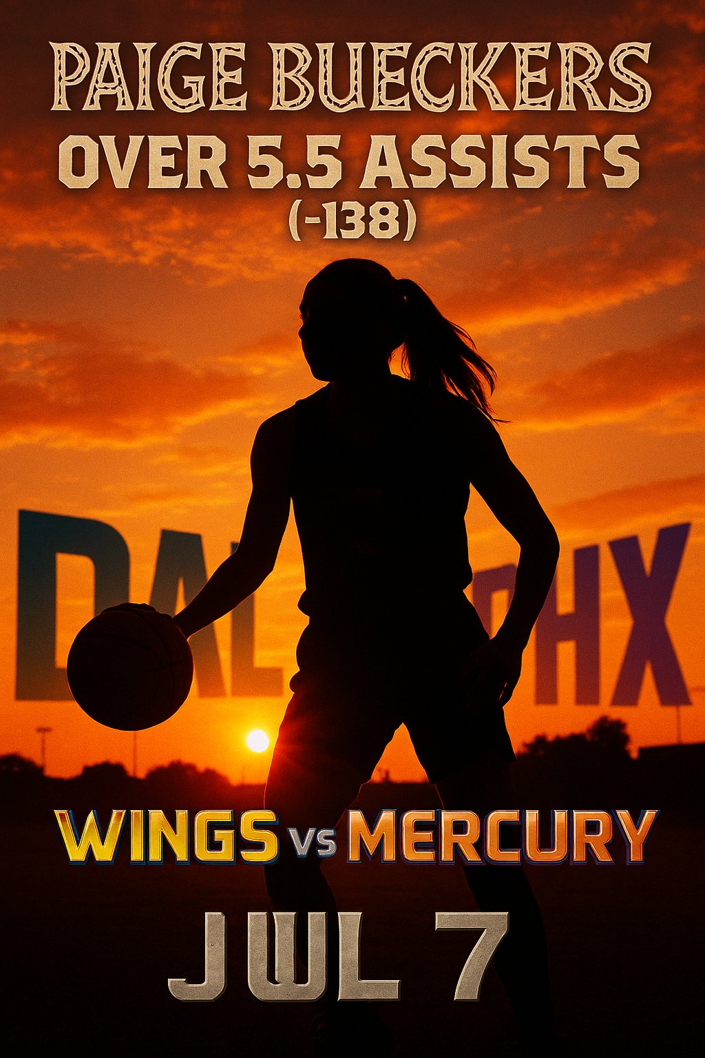 AI-generated detailed analysis visual for Paige Bueckers showing key statistics and insights