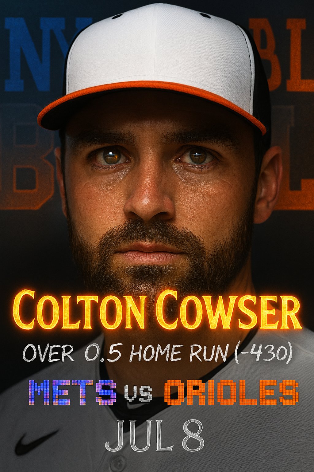 AI-generated detailed analysis visual for Colton Cowser showing key statistics and insights