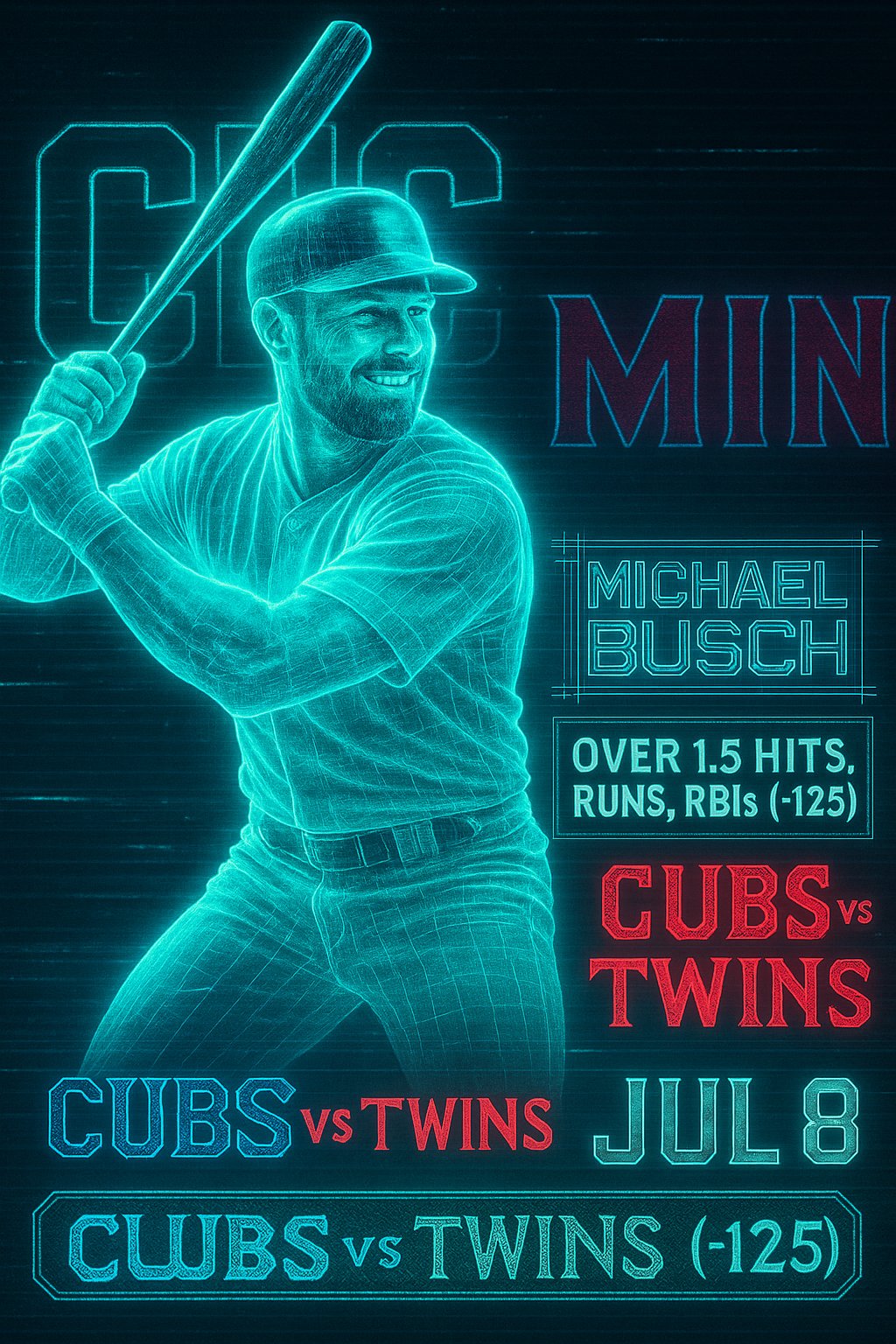 AI-generated detailed analysis visual for Michael Busch showing key statistics and insights