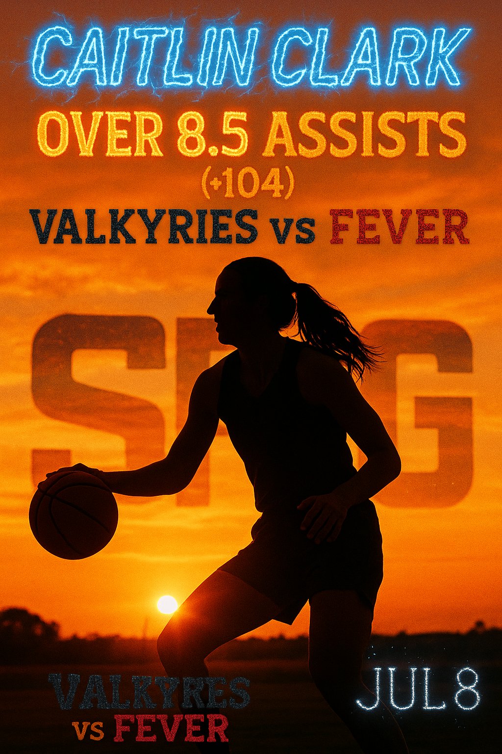 AI-generated detailed analysis visual for Caitlin Clark showing key statistics and insights