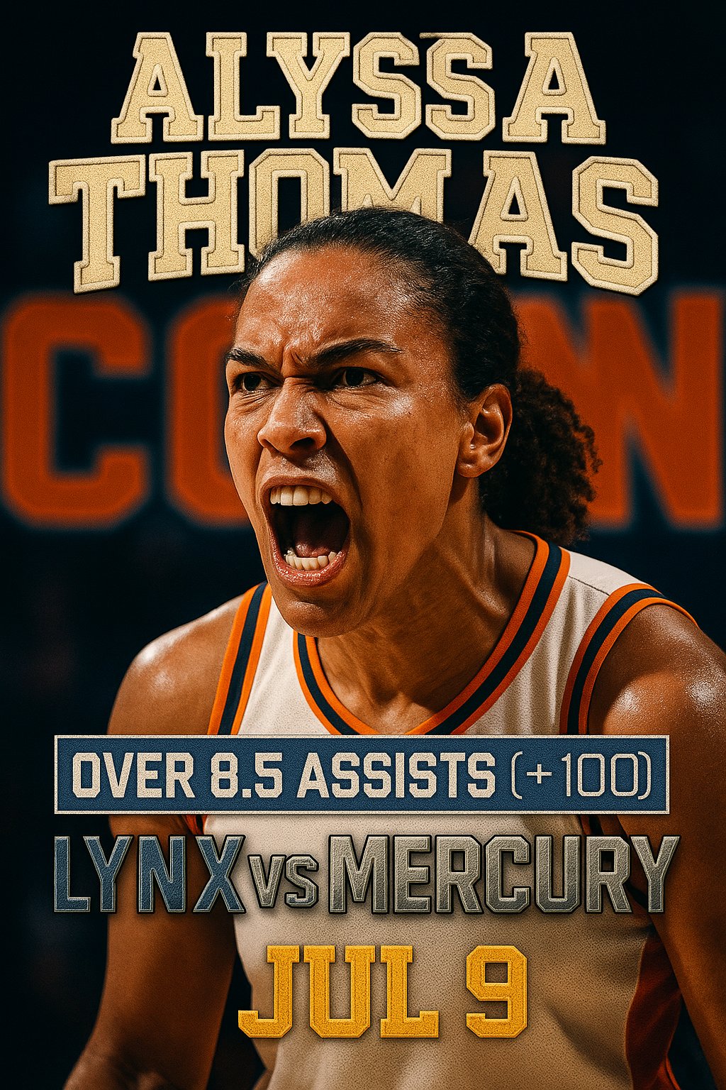 AI-generated detailed analysis visual for Alyssa Thomas showing key statistics and insights