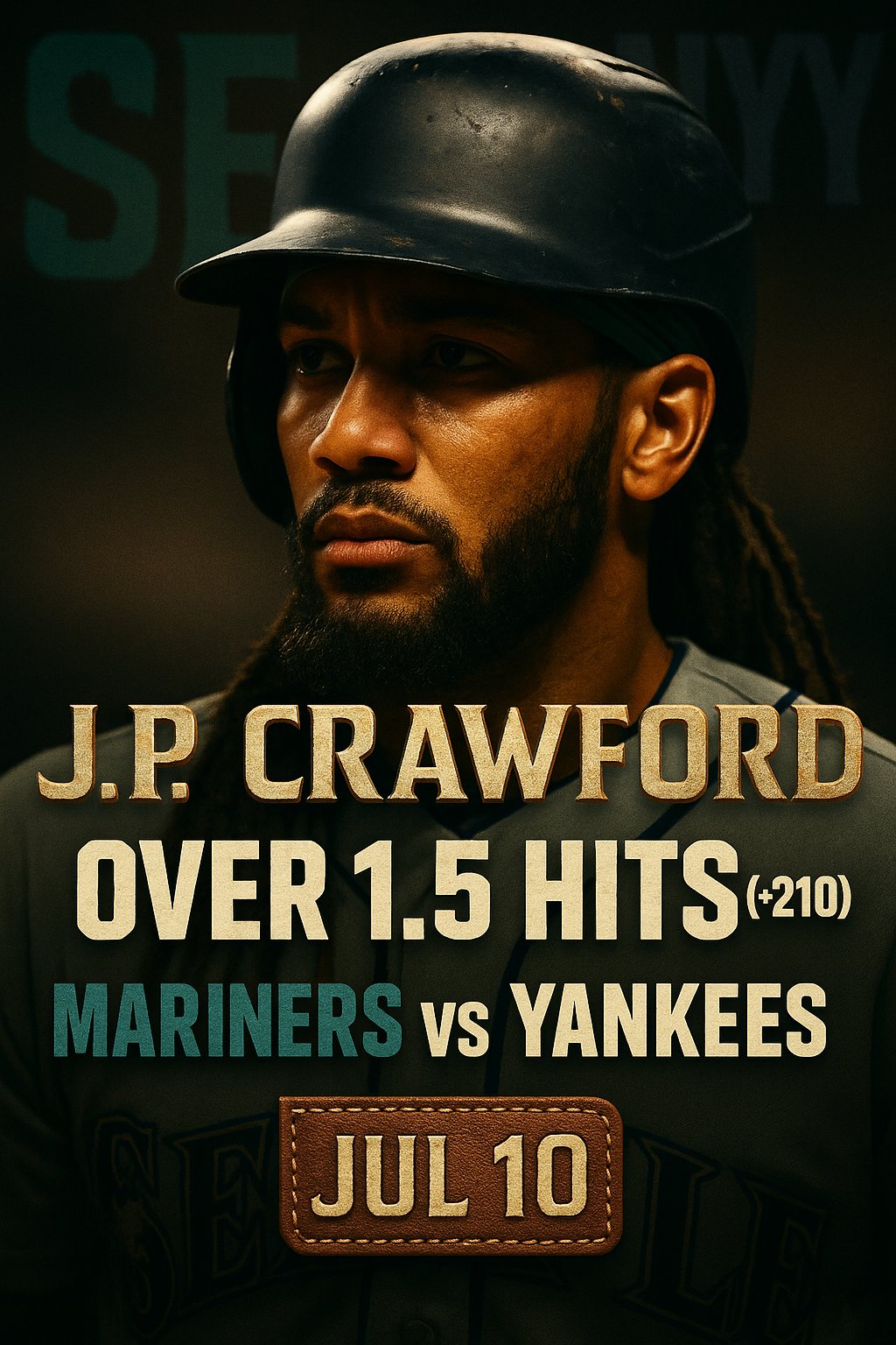 AI-generated detailed analysis visual for J.P. Crawford showing key statistics and insights