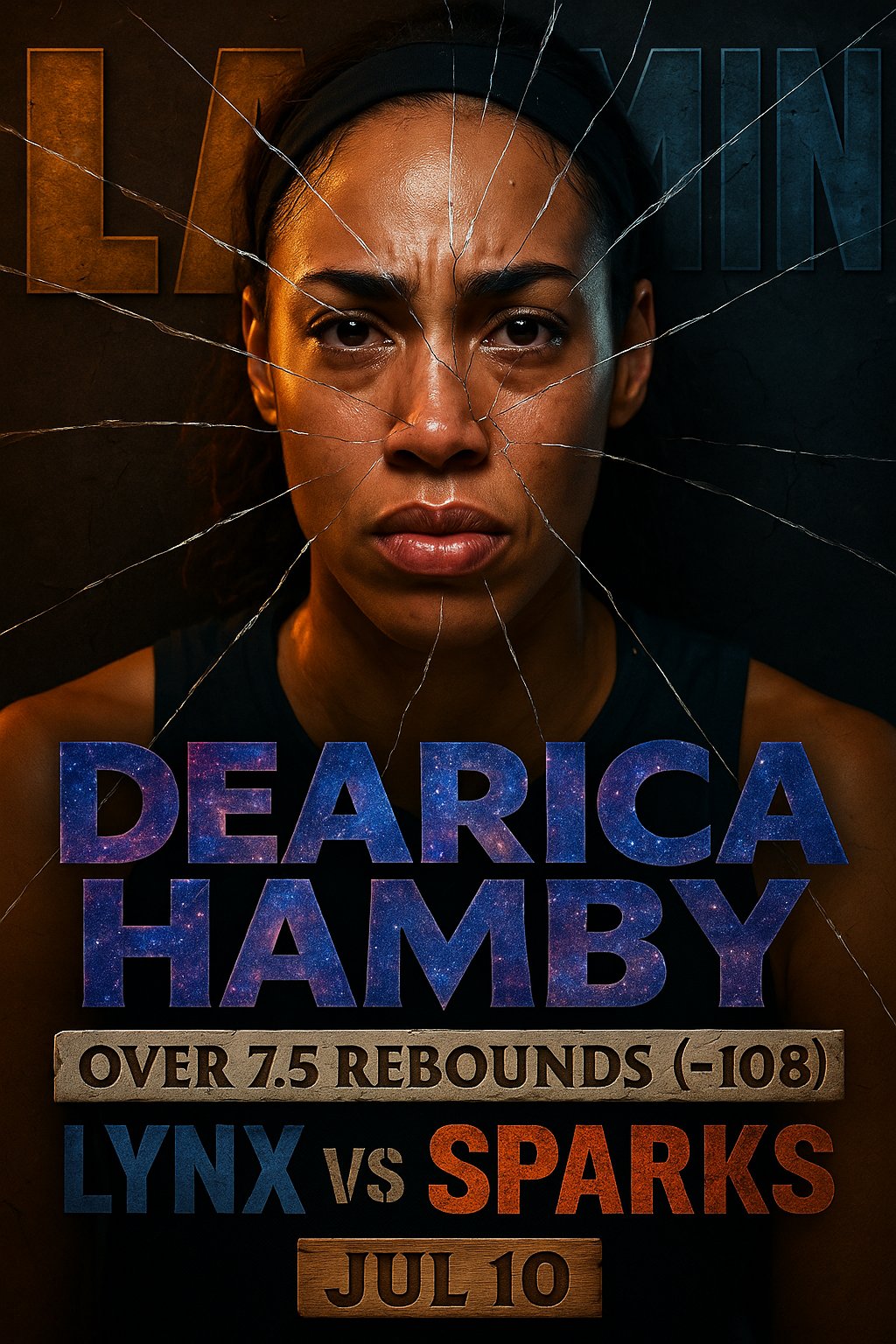 AI-generated detailed analysis visual for Dearica Hamby showing key statistics and insights