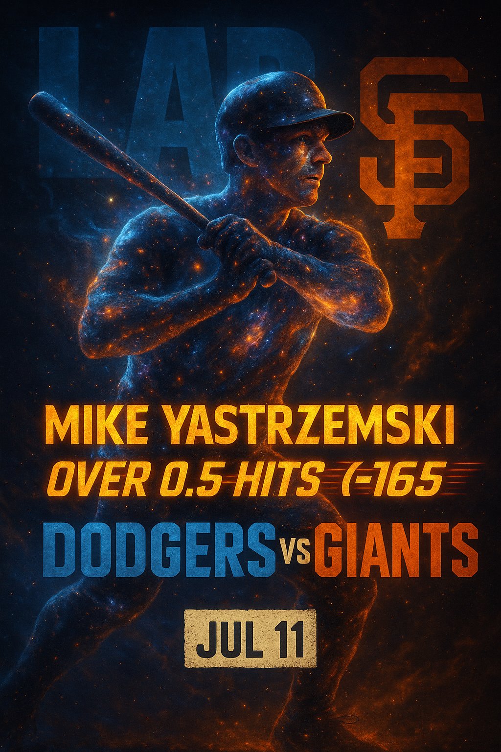 AI-generated detailed analysis visual for Mike Yastrzemski showing key statistics and insights