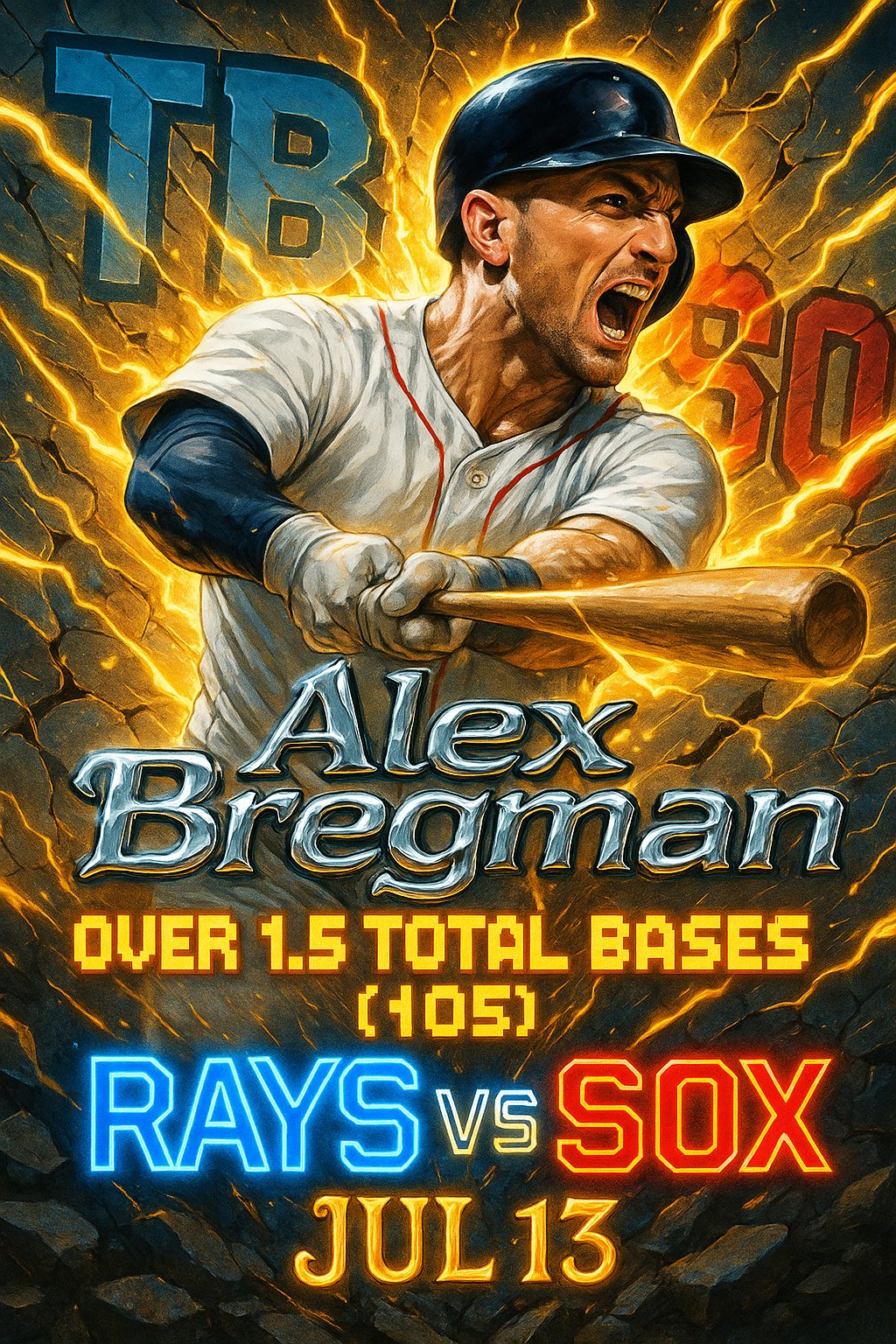 AI-generated detailed analysis visual for Alex Bregman showing key statistics and insights