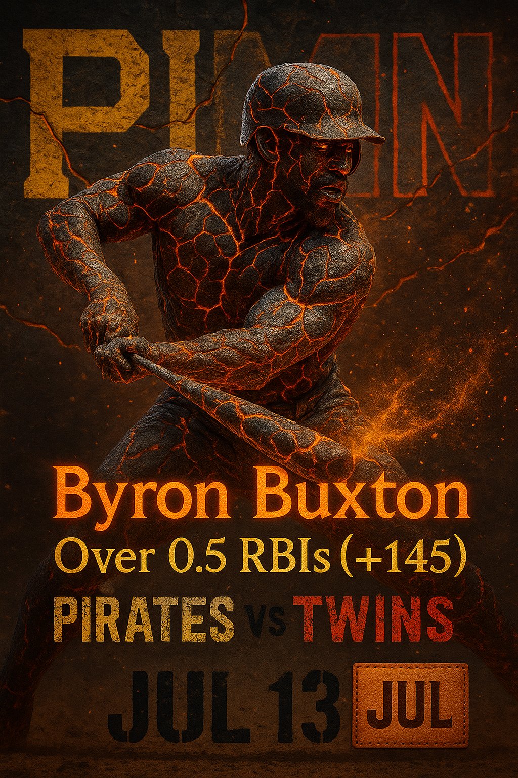 AI-generated detailed analysis visual for Byron Buxton showing key statistics and insights