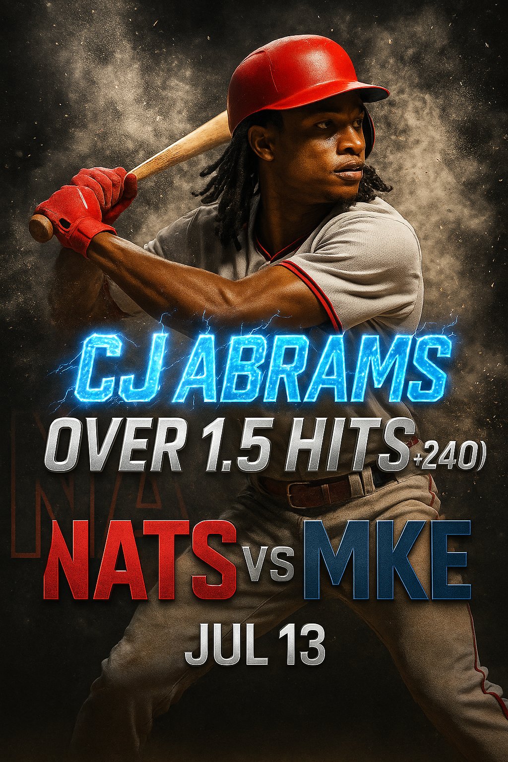 AI-generated detailed analysis visual for CJ Abrams showing key statistics and insights