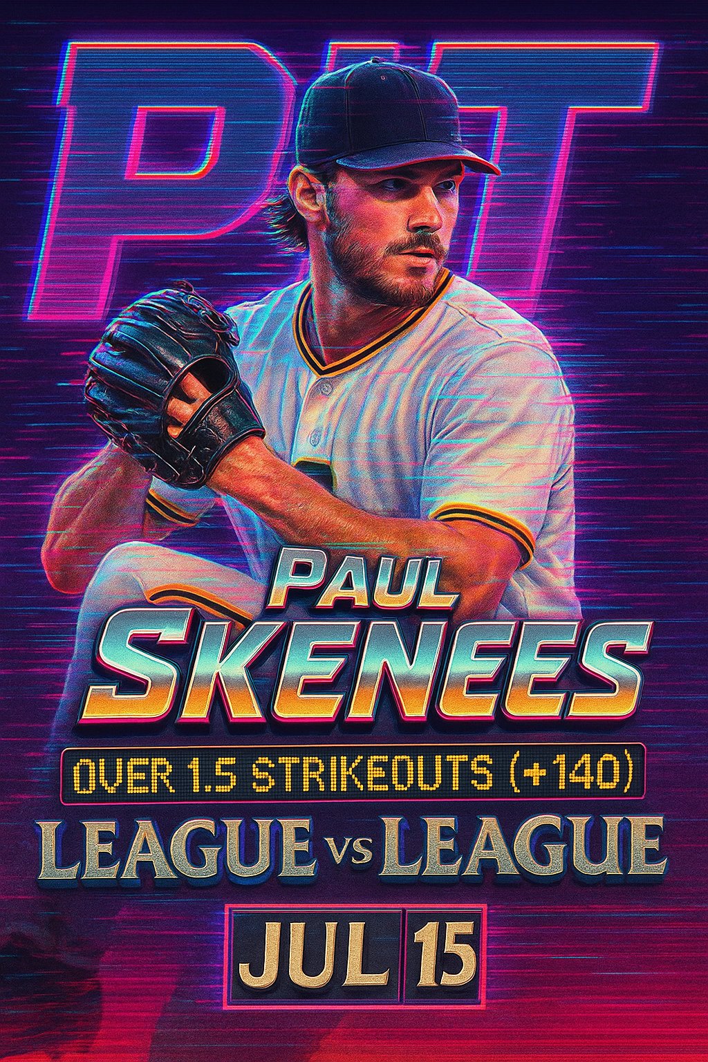 AI-generated detailed analysis visual for Paul Skenes showing key statistics and insights