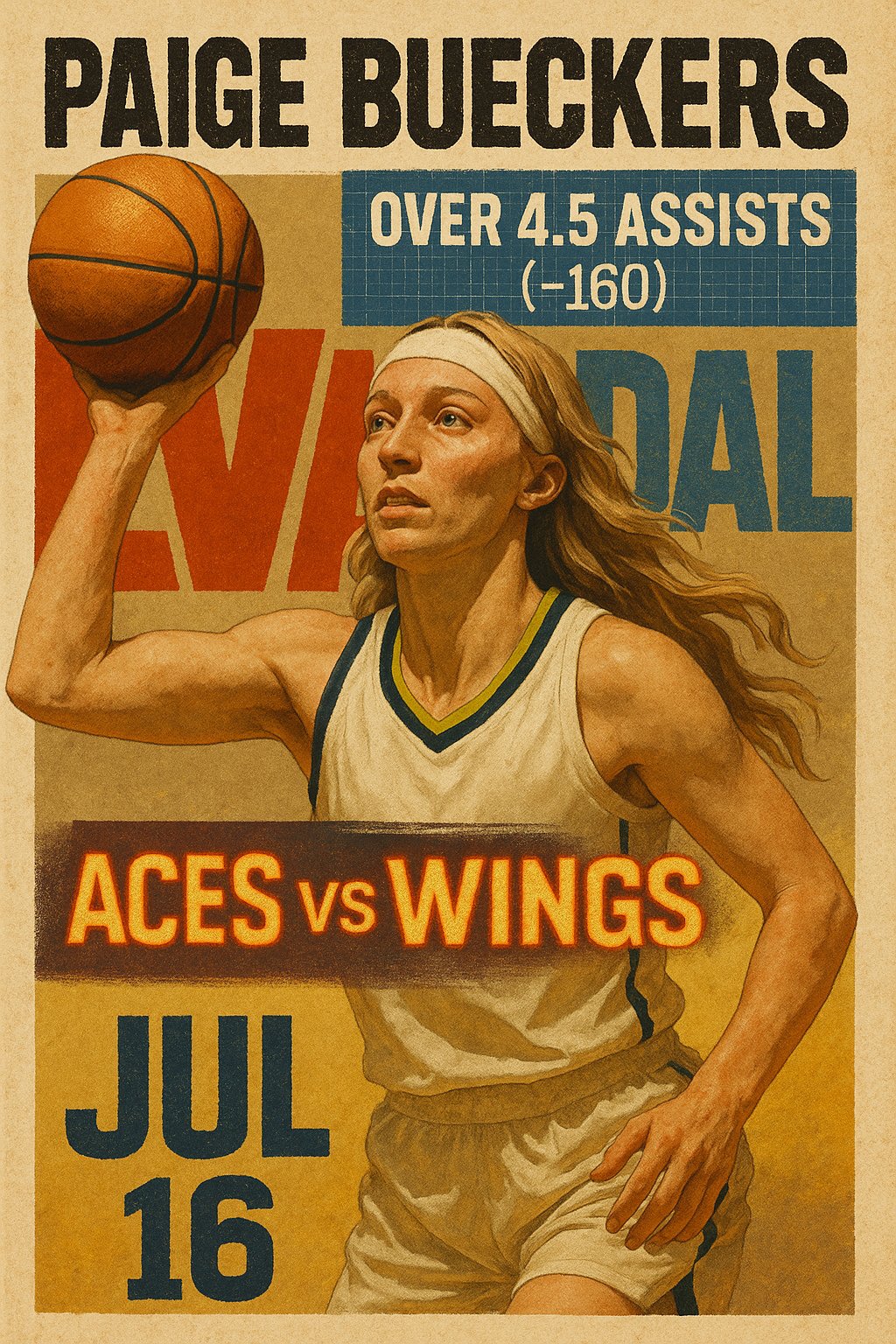 AI-generated detailed analysis visual for Paige Bueckers showing key statistics and insights