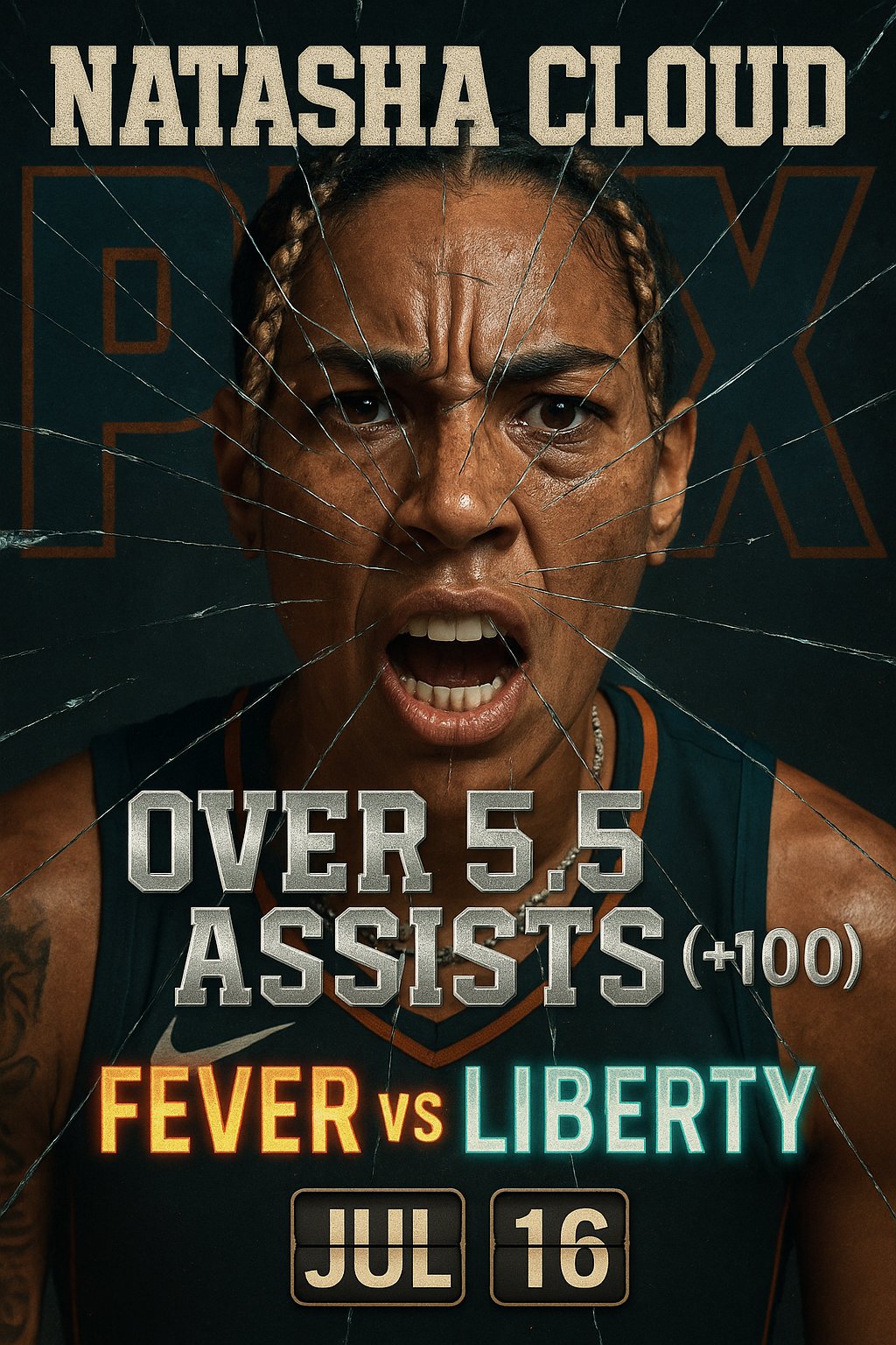 AI-generated detailed analysis visual for Natasha Cloud showing key statistics and insights