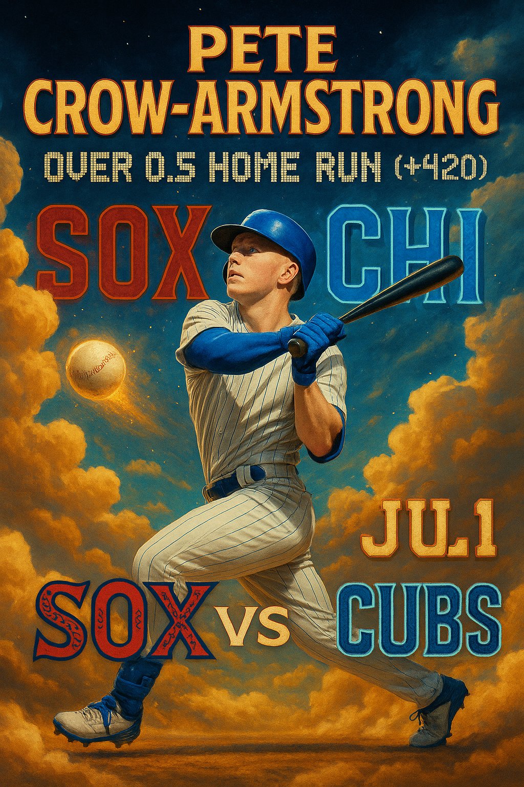 AI-generated detailed analysis visual for Pete Crow-Armstrong showing key statistics and insights