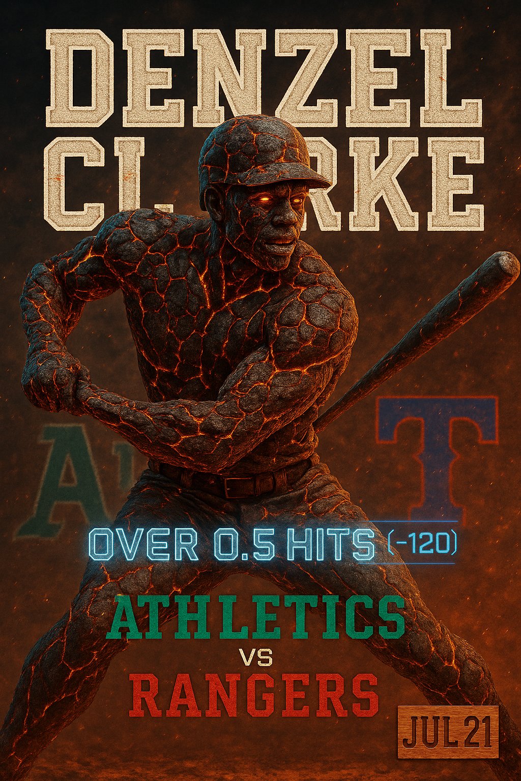 AI-generated detailed analysis visual for Denzel Clarke showing key statistics and insights