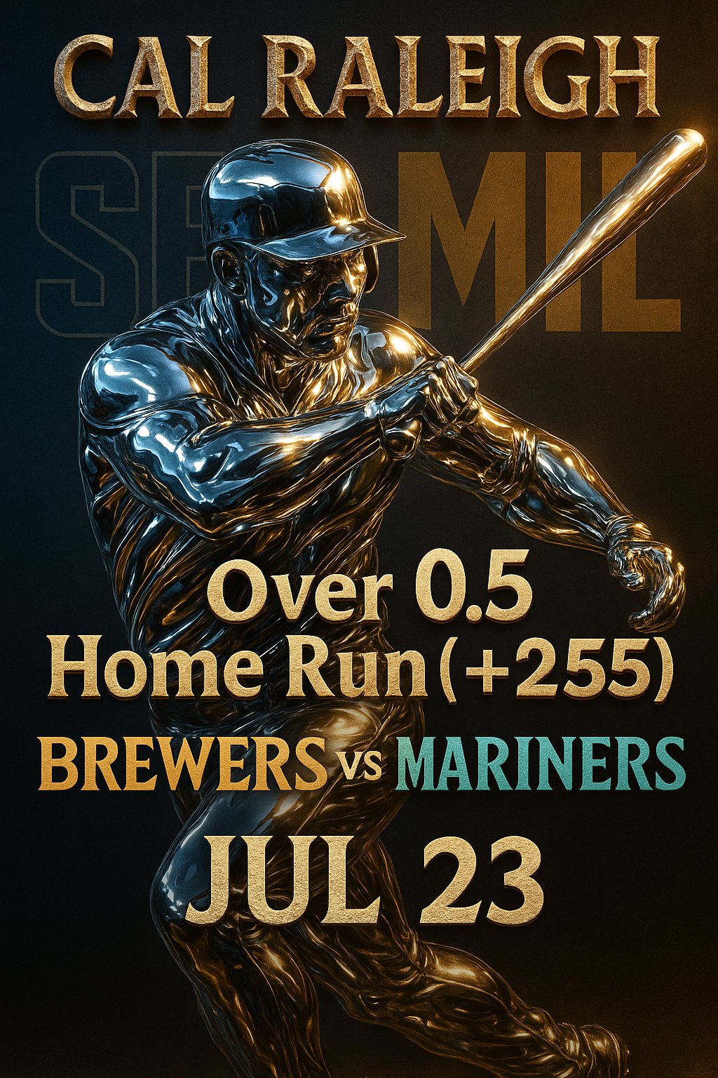 AI-generated detailed analysis visual for Cal Raleigh showing key statistics and insights