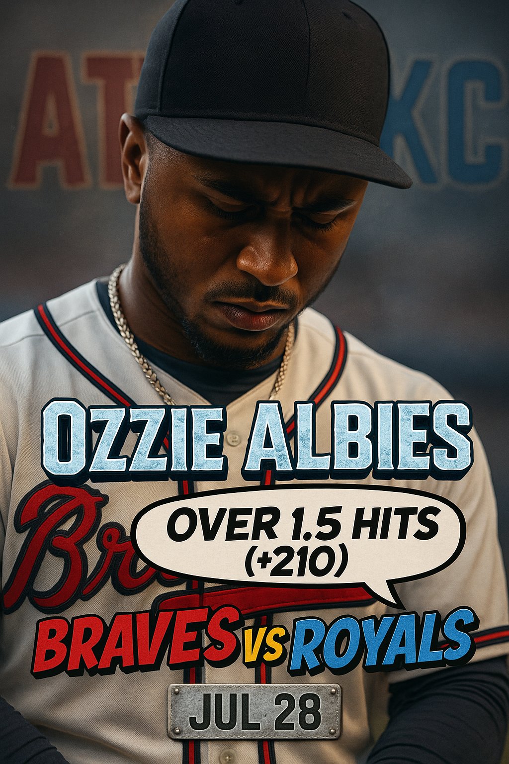 AI-generated detailed analysis visual for Ozzie Albies showing key statistics and insights