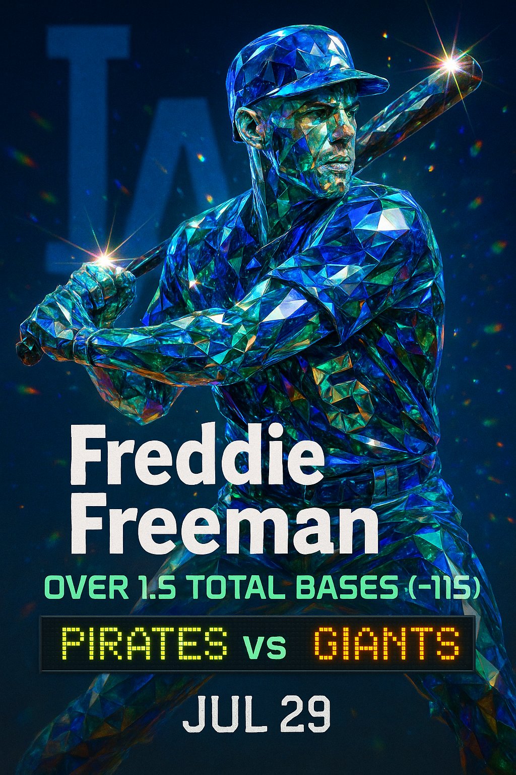 AI-generated detailed analysis visual for Freddie Freeman showing key statistics and insights