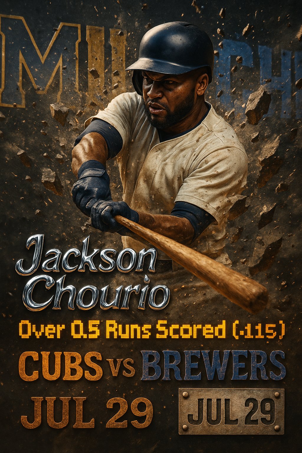 AI-generated detailed analysis visual for Jackson Chourio showing key statistics and insights