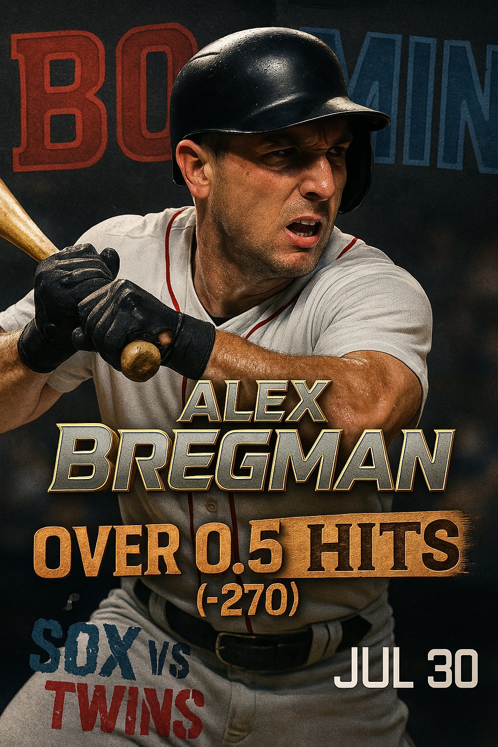 AI-generated detailed analysis visual for Alex Bregman showing key statistics and insights