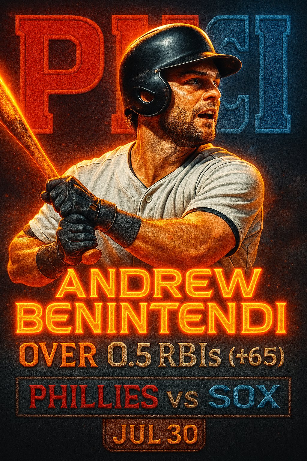 AI-generated detailed analysis visual for Andrew Benintendi showing key statistics and insights