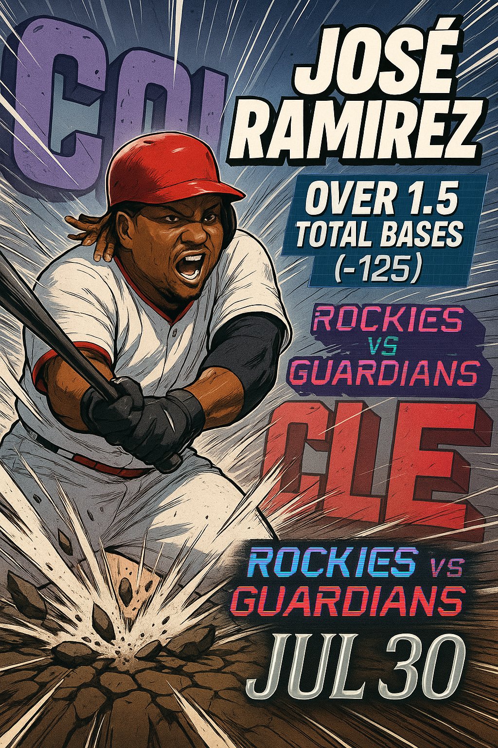 AI-generated detailed analysis visual for José Ramírez showing key statistics and insights