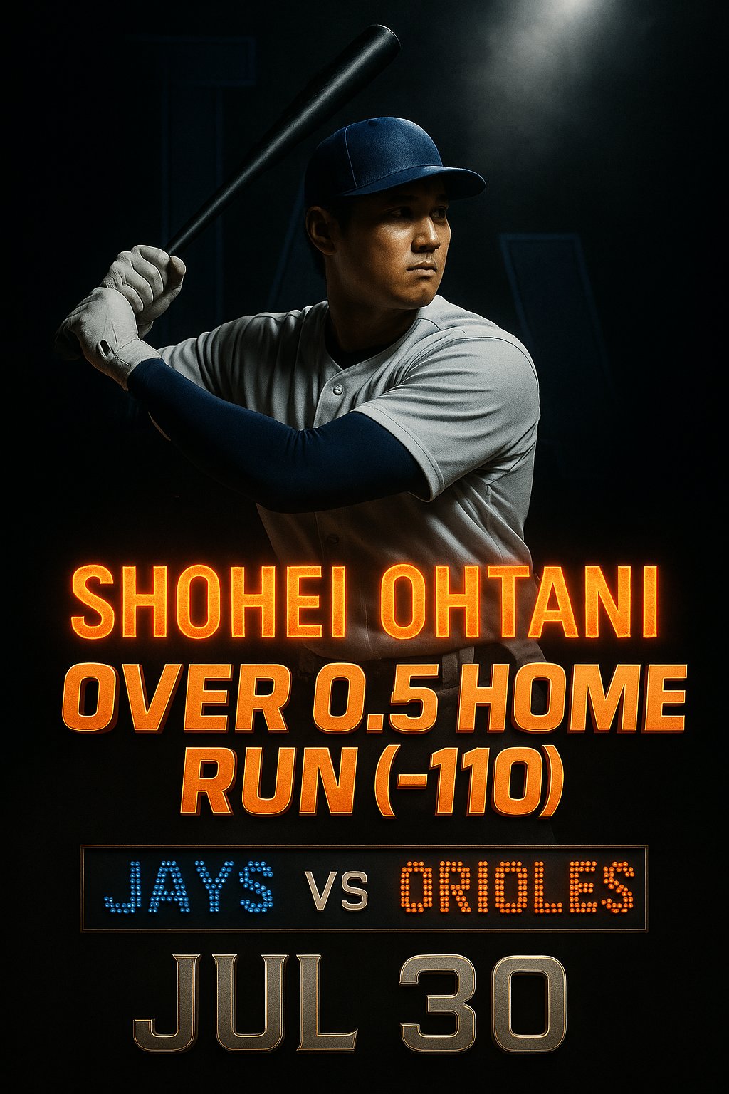 AI-generated detailed analysis visual for Shohei Ohtani showing key statistics and insights