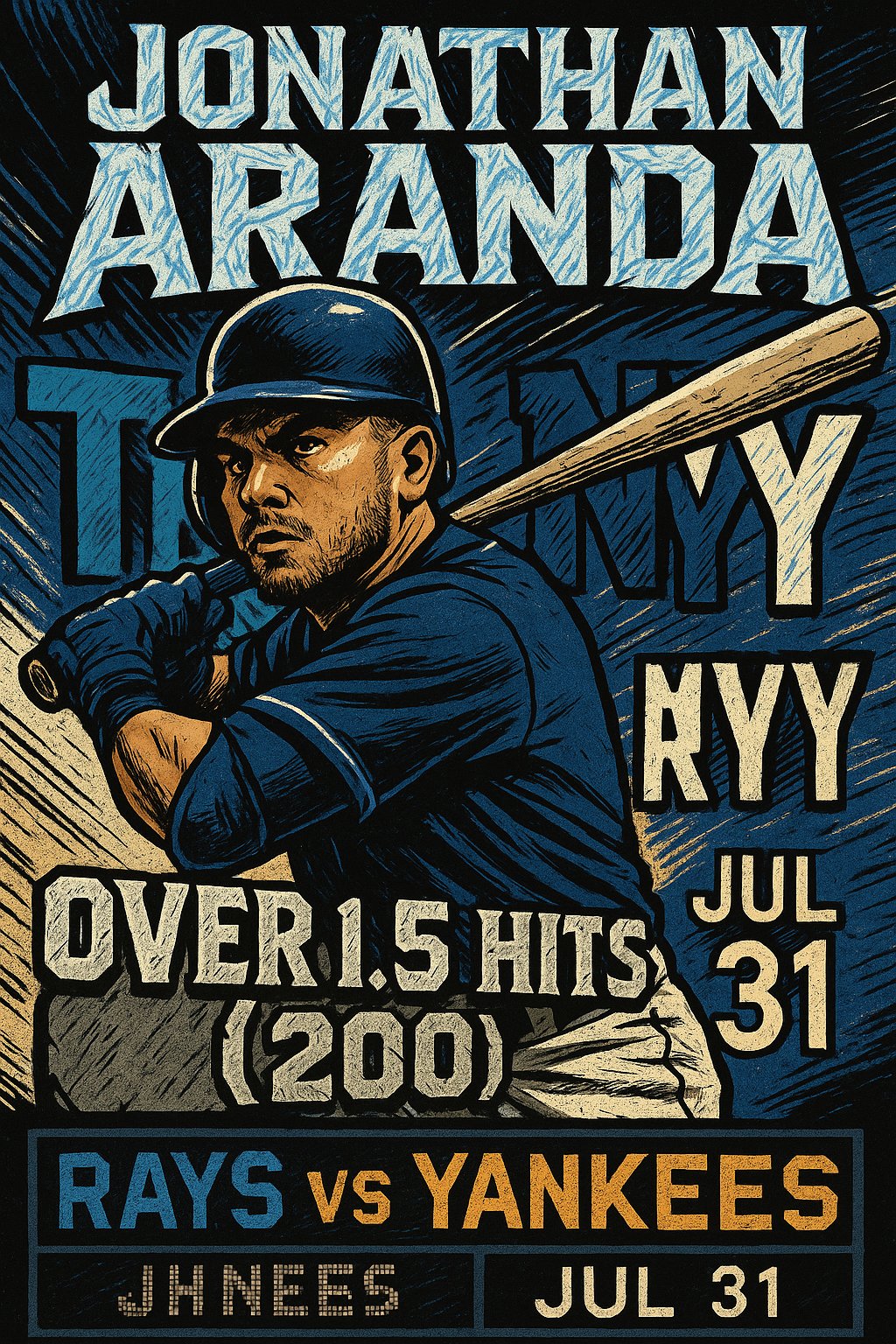 AI-generated detailed analysis visual for Jonathan Aranda showing key statistics and insights