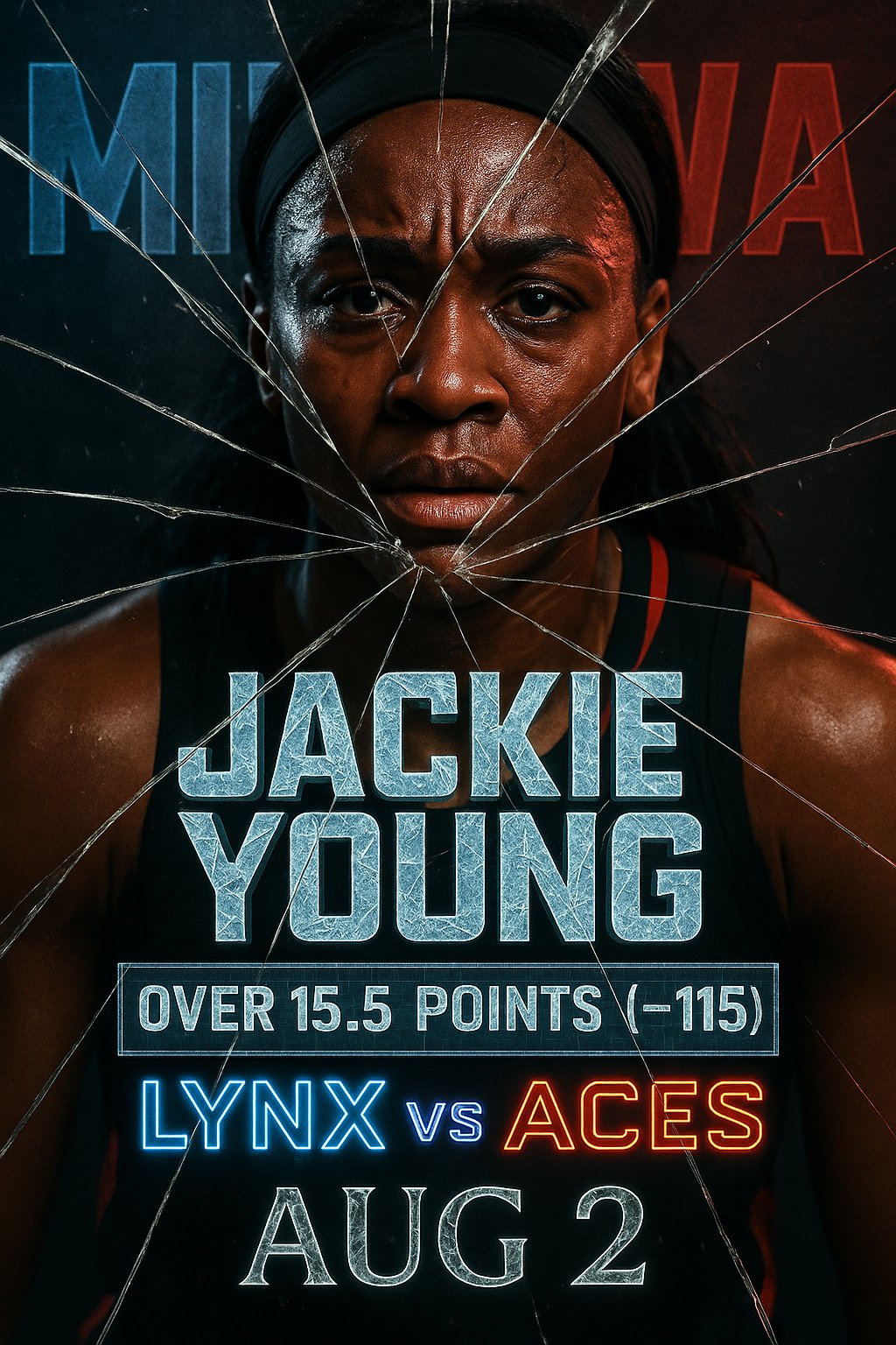 AI-generated detailed analysis visual for Jackie Young showing key statistics and insights