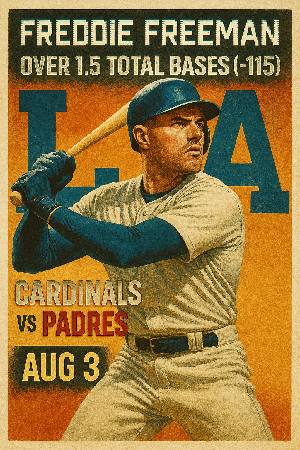 AI-generated detailed analysis visual for Freddie Freeman showing key statistics and insights