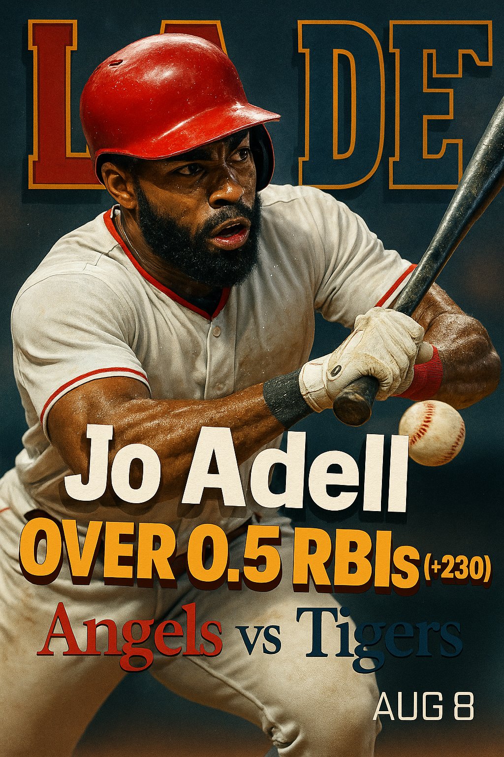 AI-generated detailed analysis visual for Jo Adell showing key statistics and insights