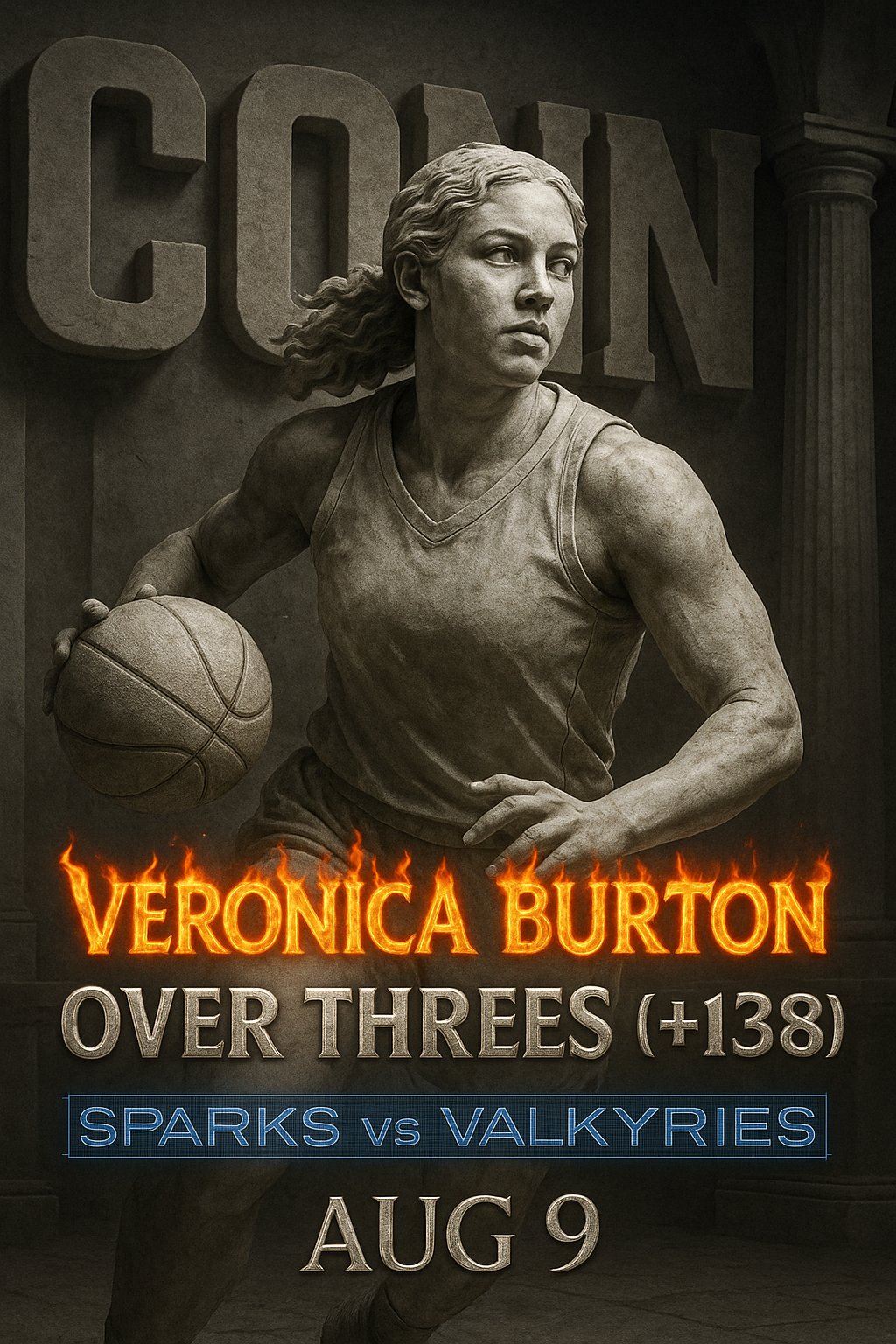 AI-generated detailed analysis visual for Veronica Burton showing key statistics and insights