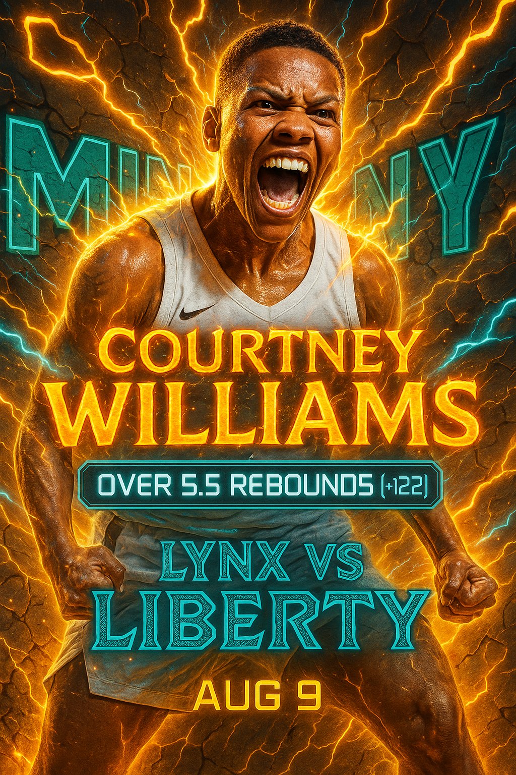 AI-generated detailed analysis visual for Courtney Williams showing key statistics and insights