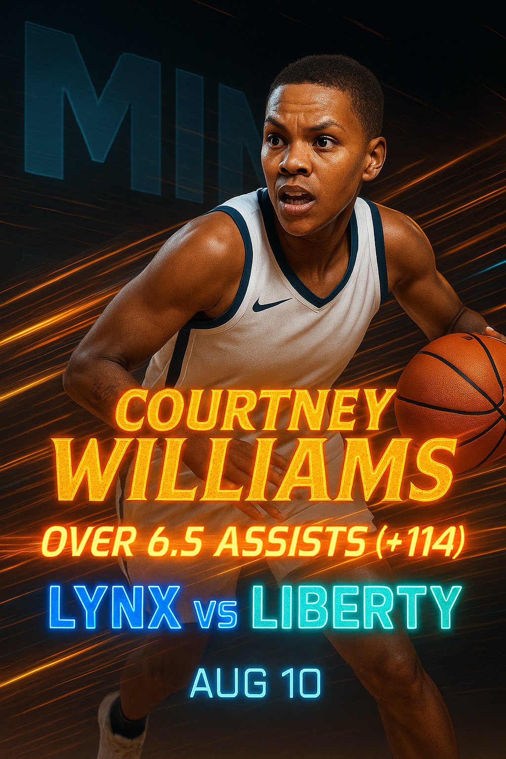 AI-generated detailed analysis visual for Courtney Williams showing key statistics and insights