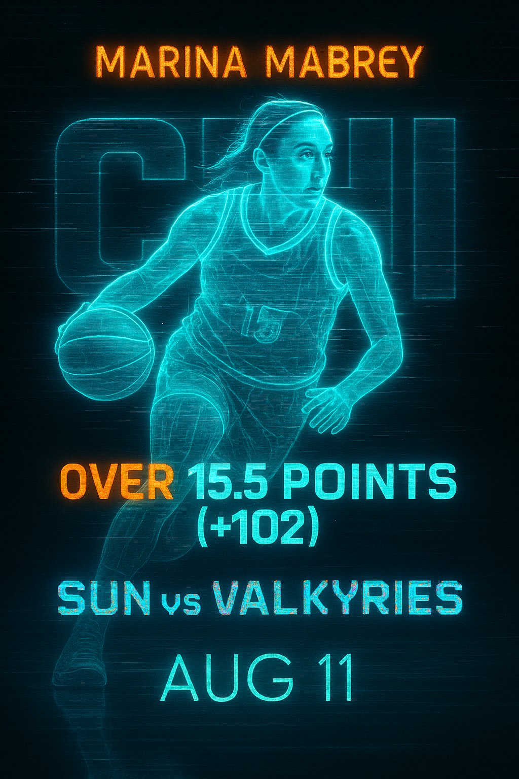 AI-generated detailed analysis visual for Marina Mabrey showing key statistics and insights