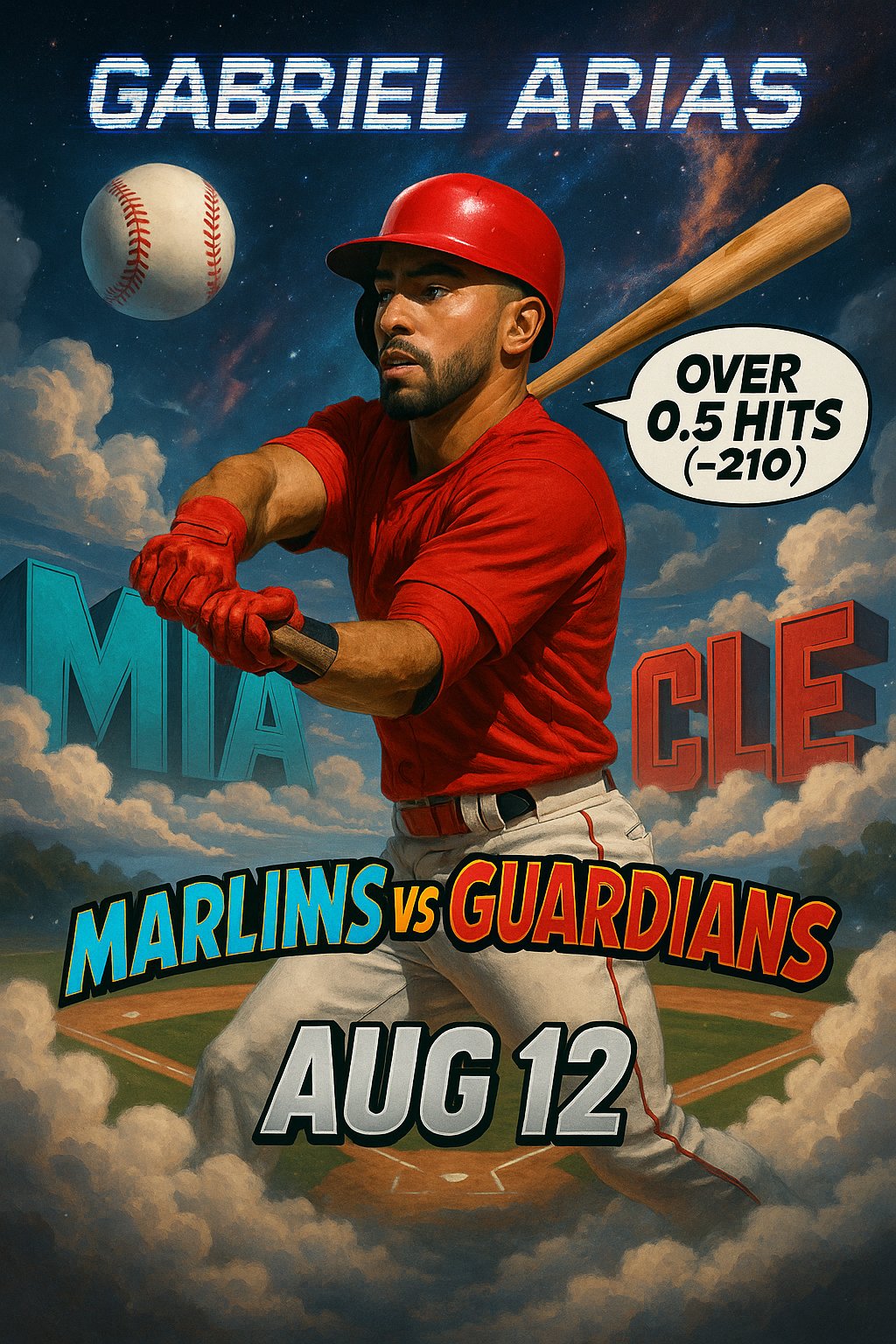 AI-generated detailed analysis visual for Gabriel Arias showing key statistics and insights