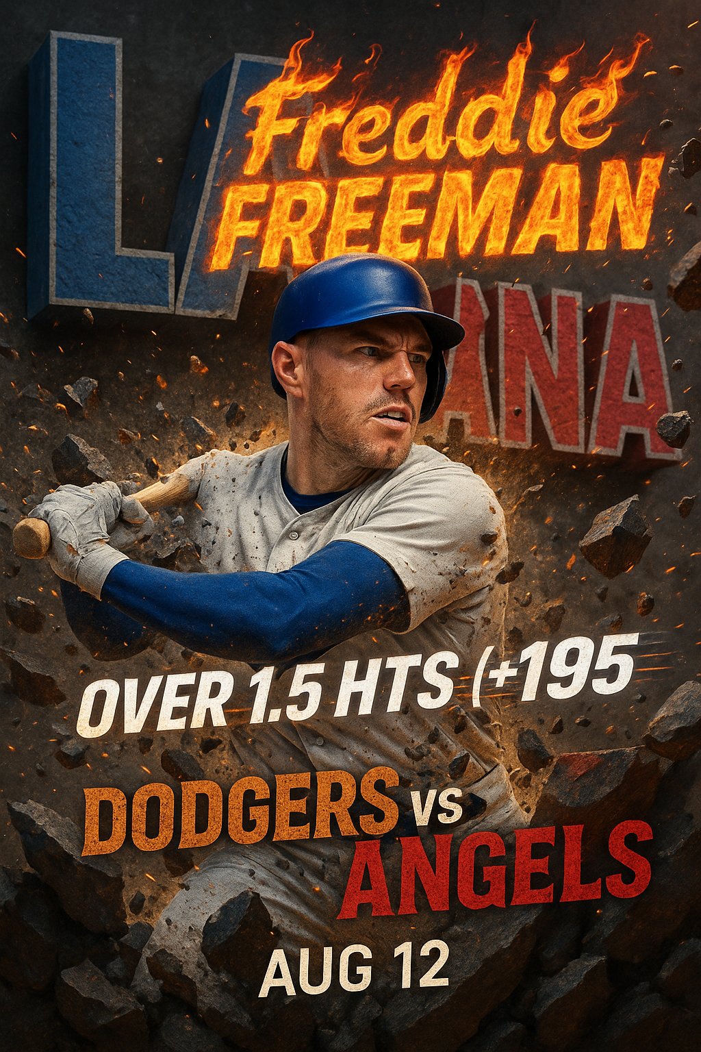 AI-generated detailed analysis visual for Freddie Freeman showing key statistics and insights