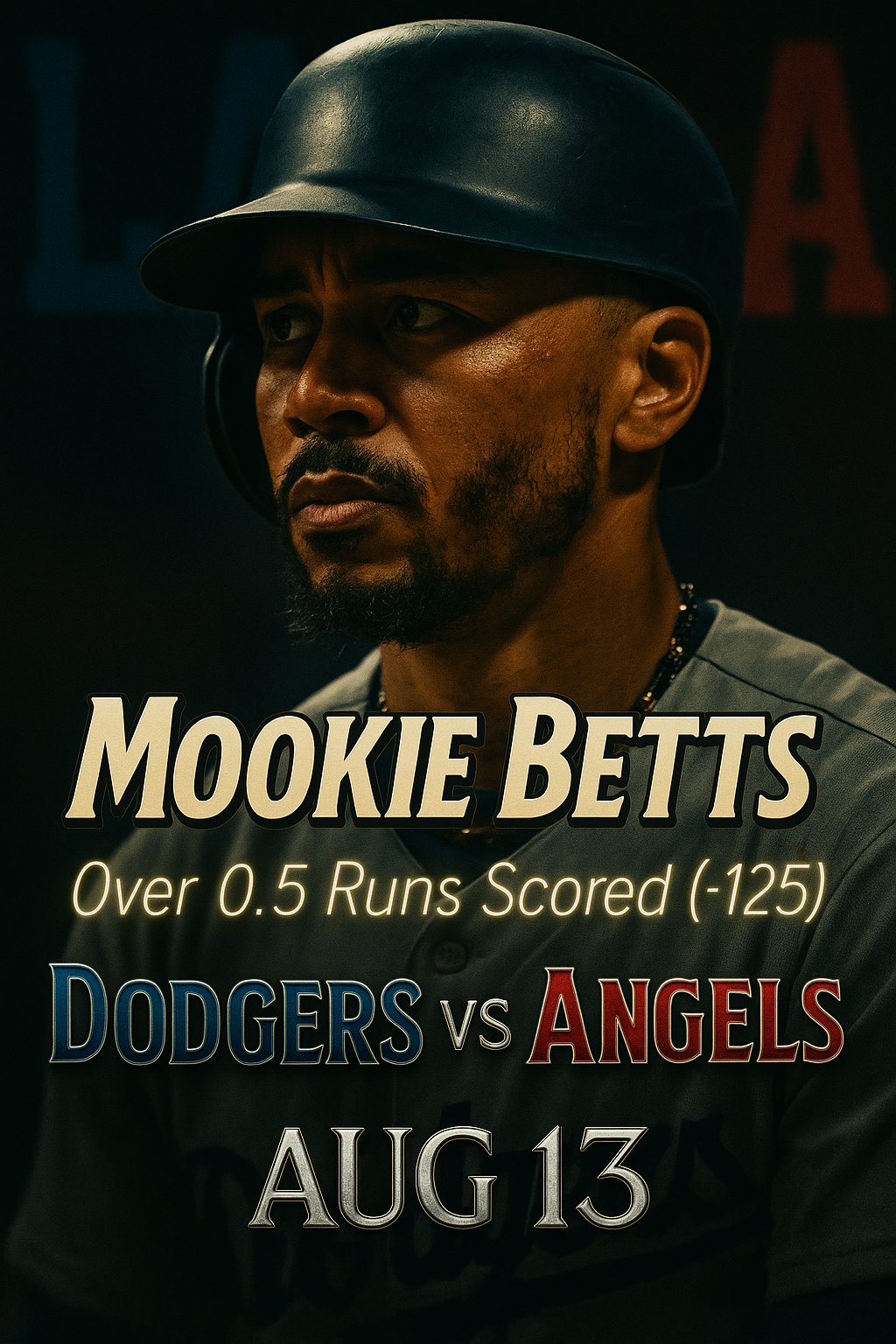 AI-generated detailed analysis visual for Mookie Betts showing key statistics and insights