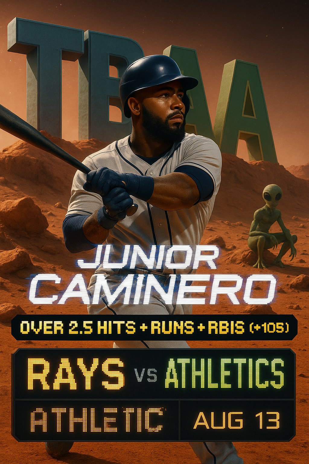 AI-generated detailed analysis visual for Junior Caminero showing key statistics and insights