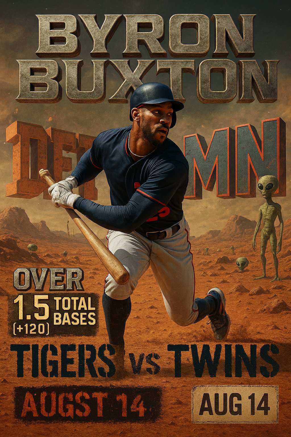 AI-generated detailed analysis visual for Byron Buxton showing key statistics and insights