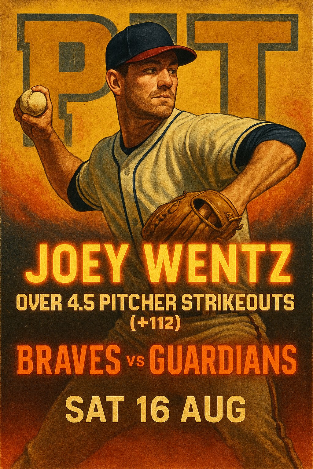 AI-generated detailed analysis visual for Joey Wentz showing key statistics and insights