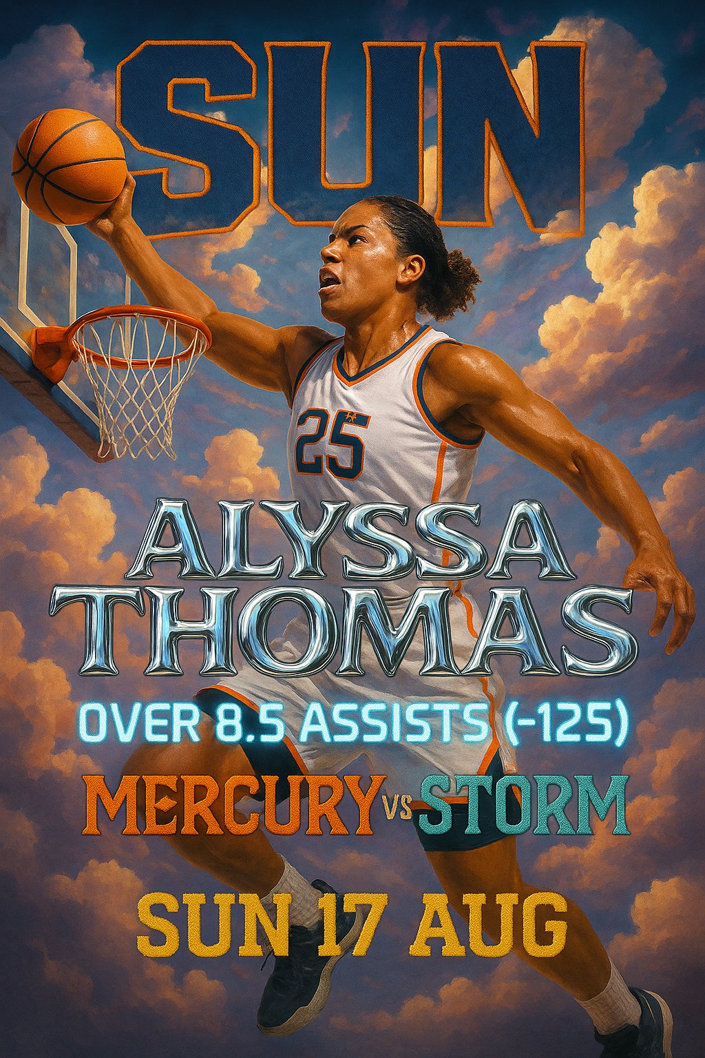 AI-generated detailed analysis visual for Alyssa Thomas showing key statistics and insights