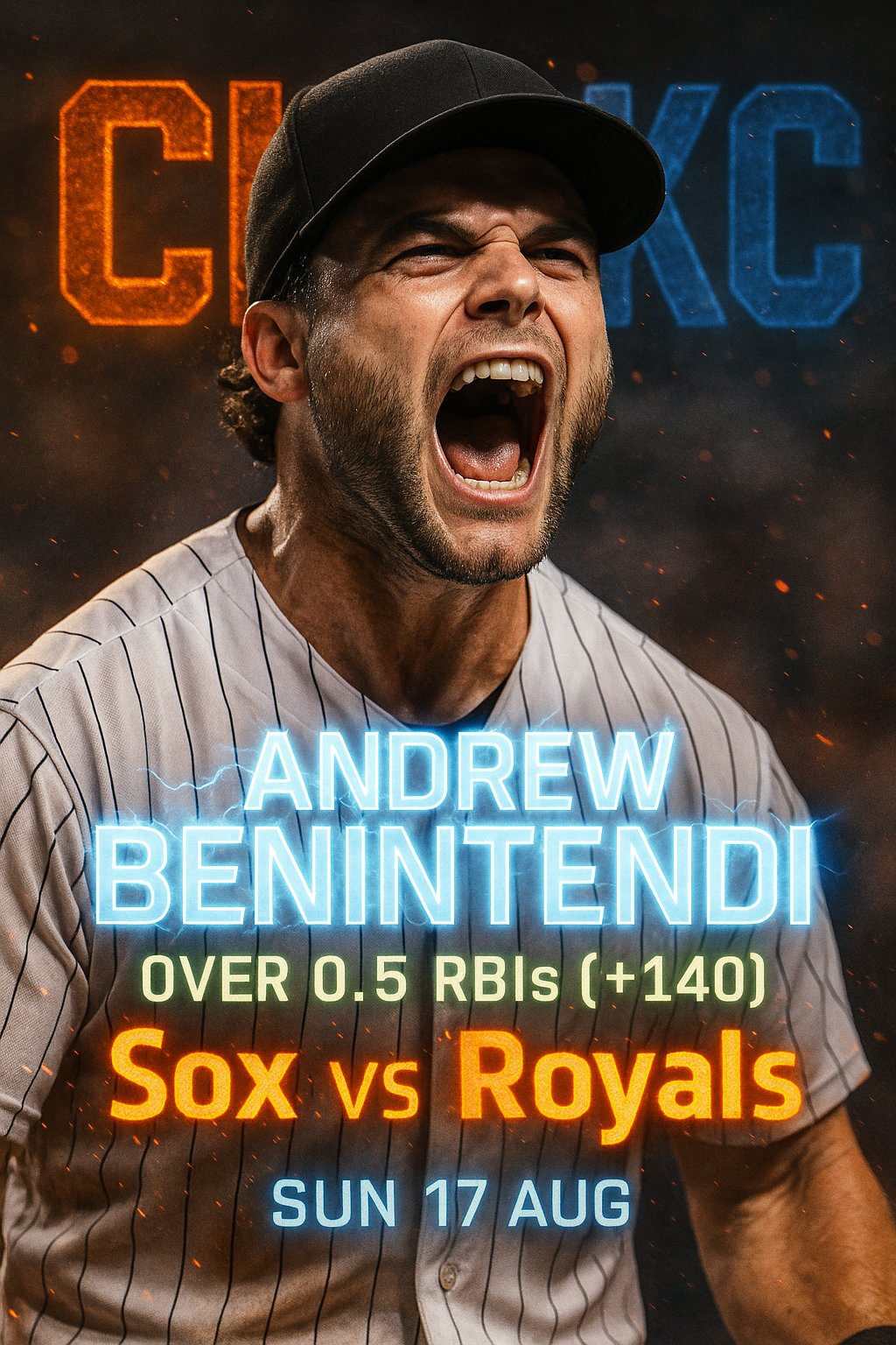 AI-generated detailed analysis visual for Andrew Benintendi showing key statistics and insights